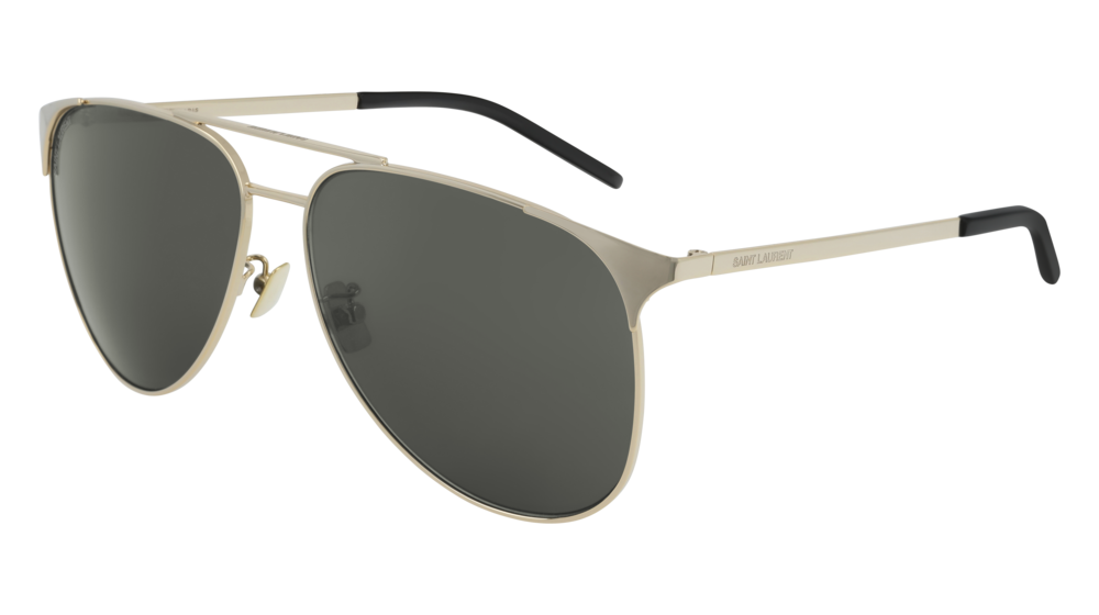 Saint Laurent Sunglass Unisex Gold Gold Grey