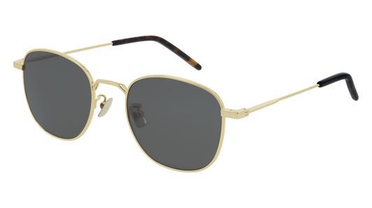 Saint Laurent Sunglass Unisex Gold Gold Grey