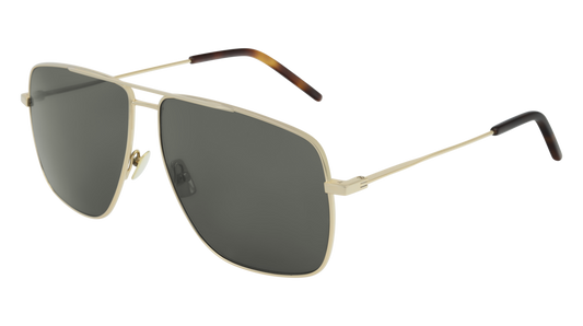 Saint Laurent Sunglass Unisex Gold Gold Grey