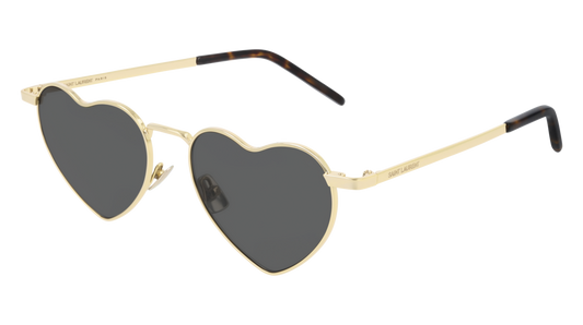 Saint Laurent Sunglass Unisex Gold Gold Grey