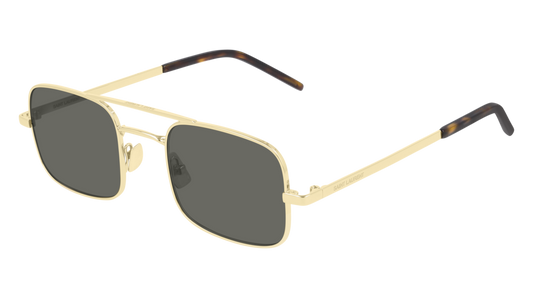 Saint Laurent Sunglass Unisex Gold Gold Grey