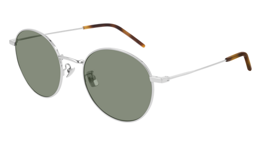 Saint Laurent Sunglass Unisex Silver Silver Green