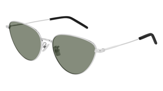 Saint Laurent Sunglass Unisex Silver Silver Green