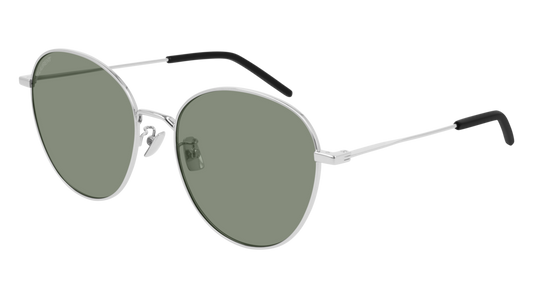 Saint Laurent Sunglass Unisex Silver Silver Green