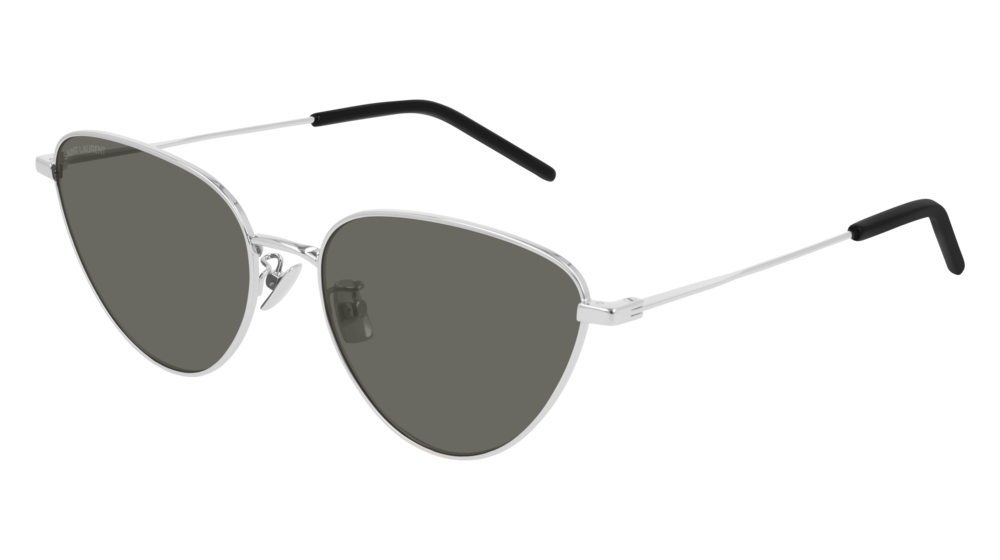 Saint Laurent Sunglass Unisex Silver Silver Grey