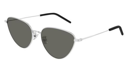 Saint Laurent Sunglass Unisex Silver Silver Grey