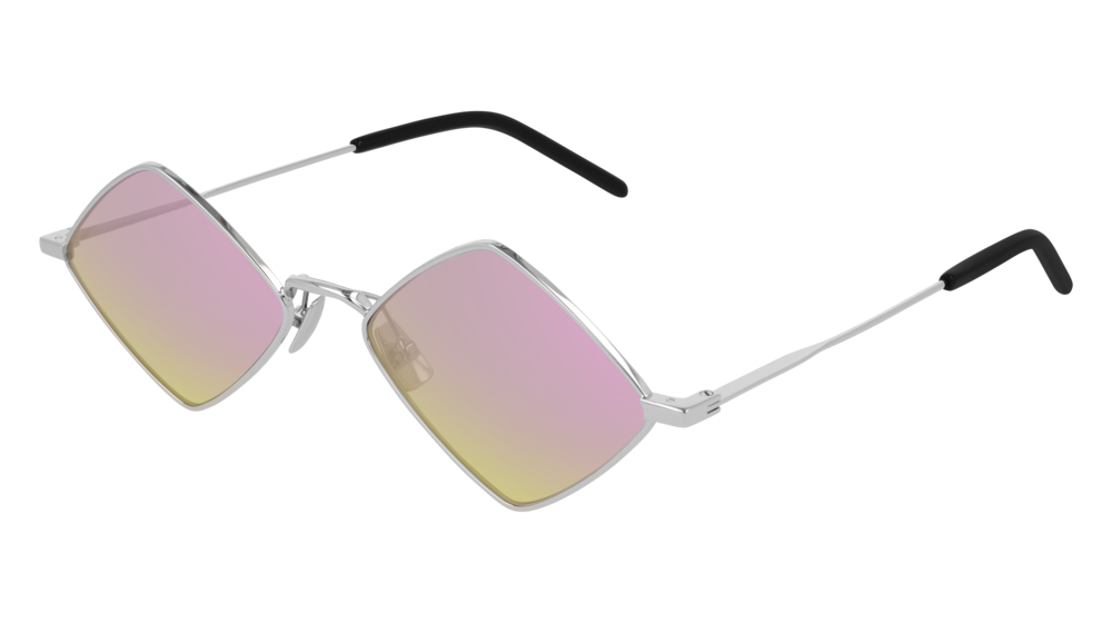 Saint Laurent Sunglass Unisex Silver Silver Pink