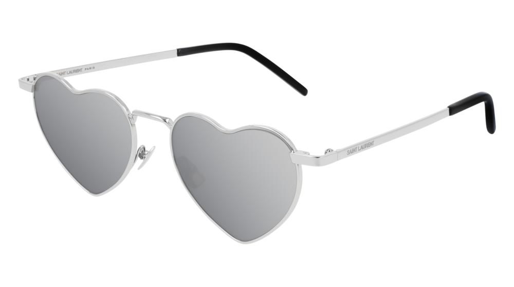 Saint Laurent Sunglass Unisex Silver Silver Silver