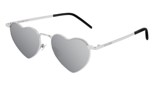 Saint Laurent Sunglass Unisex Silver Silver Silver