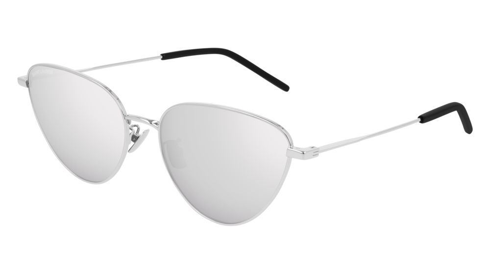 Saint Laurent Sunglass Unisex Silver Silver Silver