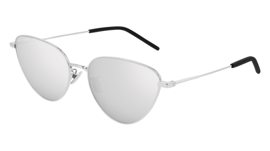 Saint Laurent Sunglass Unisex Silver Silver Silver