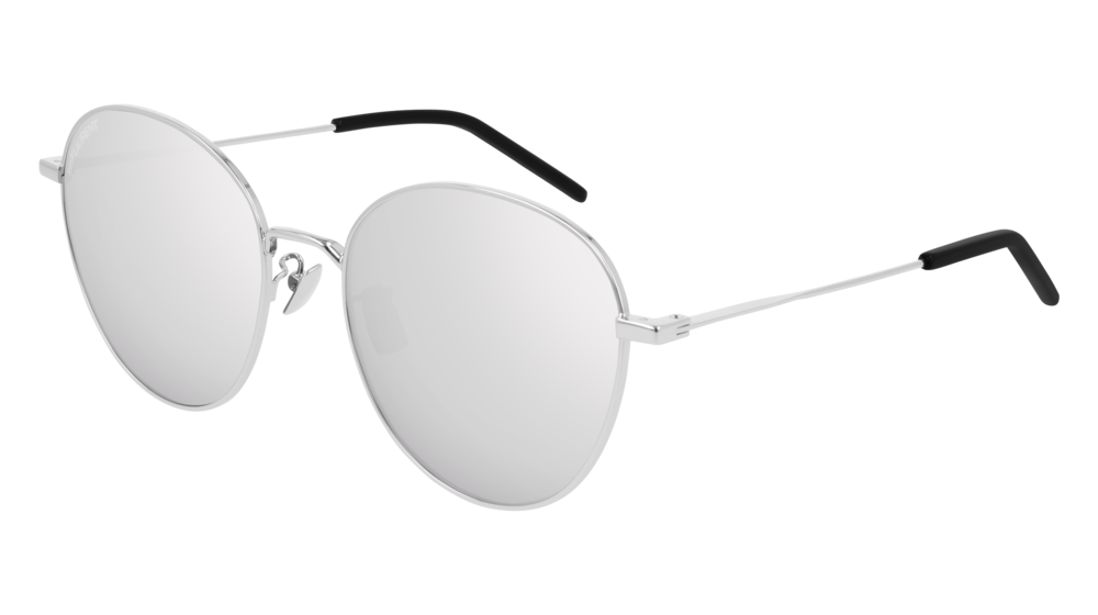 Saint Laurent Sunglass Unisex Silver Silver Silver