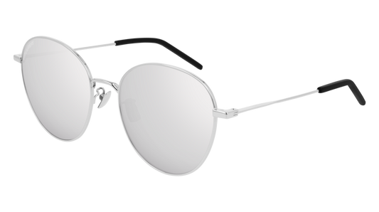 Saint Laurent Sunglass Unisex Silver Silver Silver