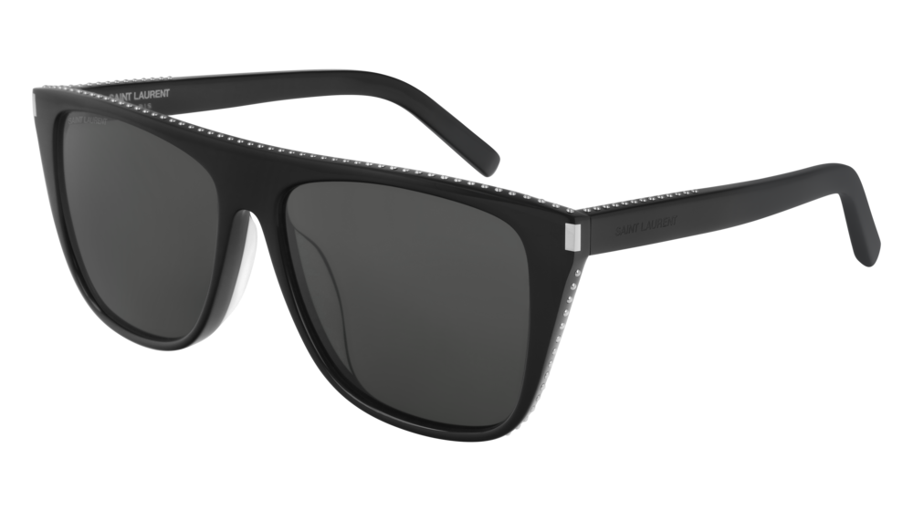 Saint Laurent Sunglass Unisex Black Black Grey