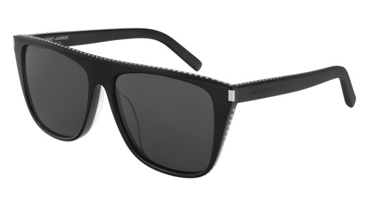 Saint Laurent Sunglass Unisex Black Black Grey