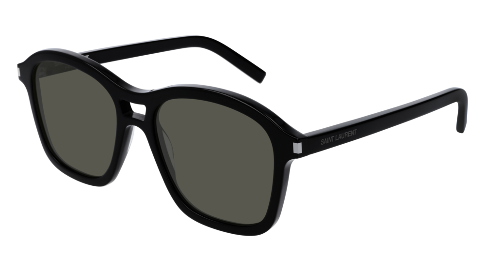 Saint Laurent Sunglass Unisex Black Black Grey