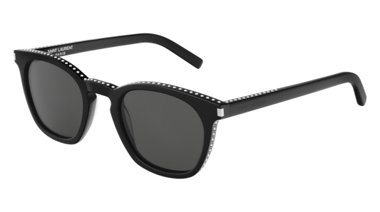 Saint Laurent Sunglass Unisex Black Black Grey