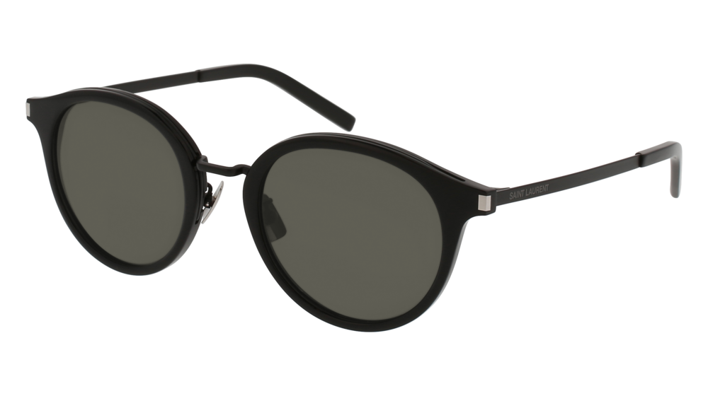 Saint Laurent Sunglass Unisex Black Black Grey