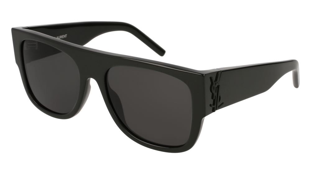 Saint Laurent Sunglass Unisex Black Black Grey