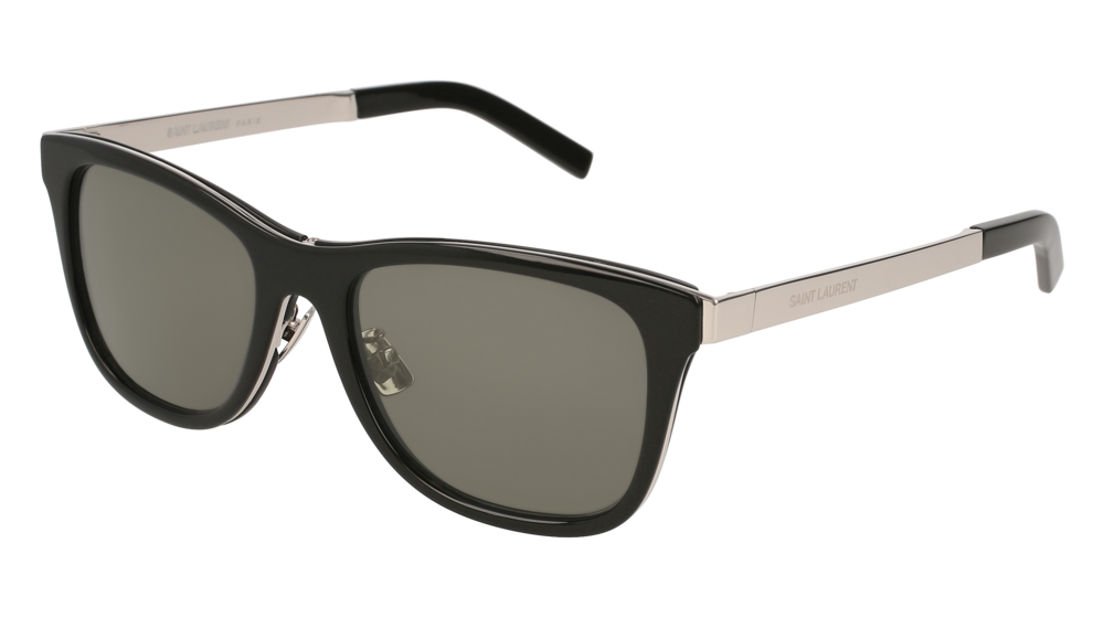 Saint Laurent Sunglass Unisex Black Silver Grey