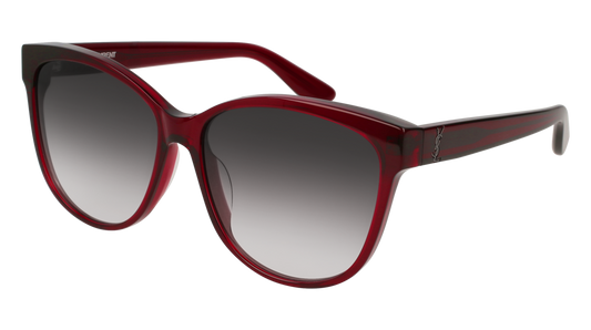 Saint Laurent Sunglass Unisex Burgundy Burgundy Grey