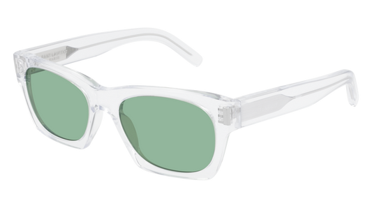 Saint Laurent Sunglass Unisex Crystal Crystal Green