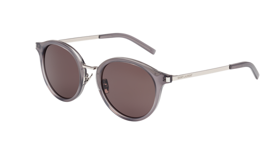 Saint Laurent Sunglass Unisex Grey Silver Brown