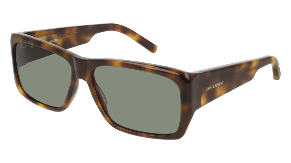 Saint Laurent Sunglass Unisex Havana Havana Green