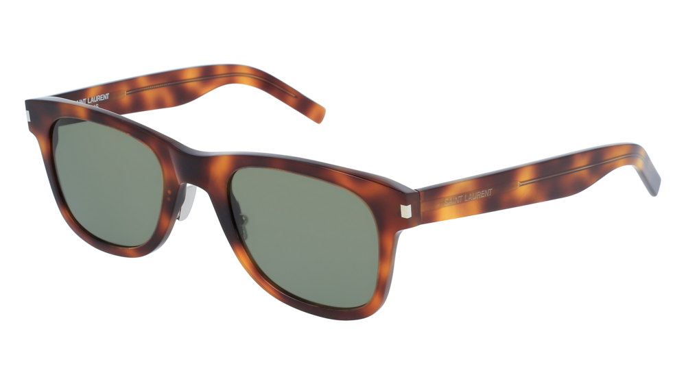 Saint Laurent Sunglass Unisex Havana Havana Green