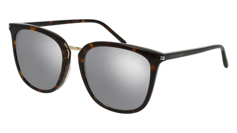 Saint Laurent Sunglass Unisex Havana Havana Silver