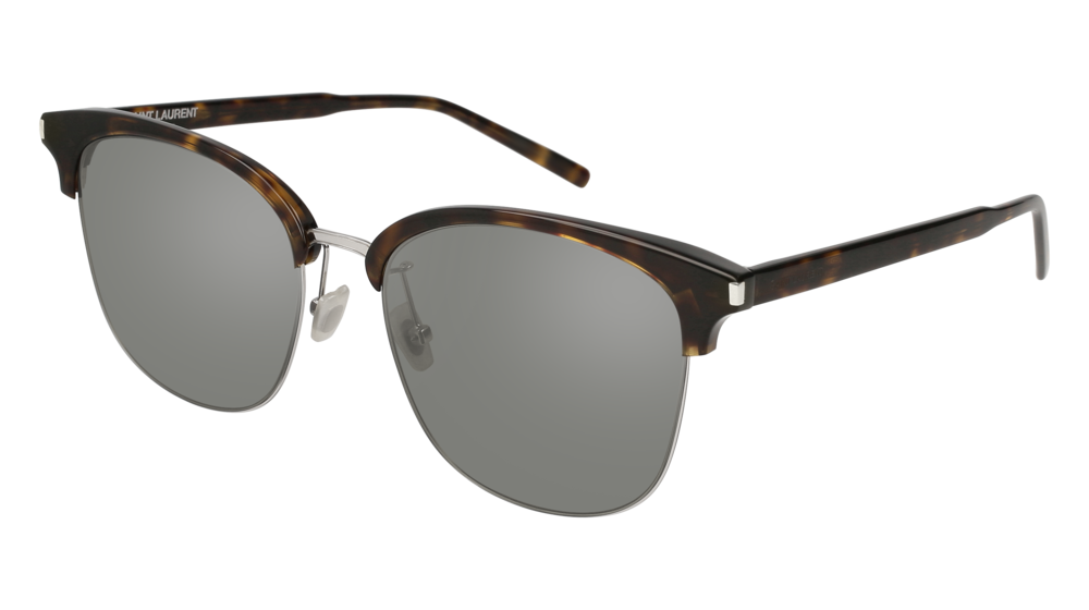 Saint Laurent Sunglass Unisex Havana Havana Silver