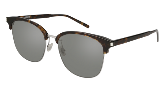 Saint Laurent Sunglass Unisex Havana Havana Silver