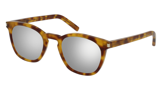 Saint Laurent Sunglass Unisex Havana Havana Silver