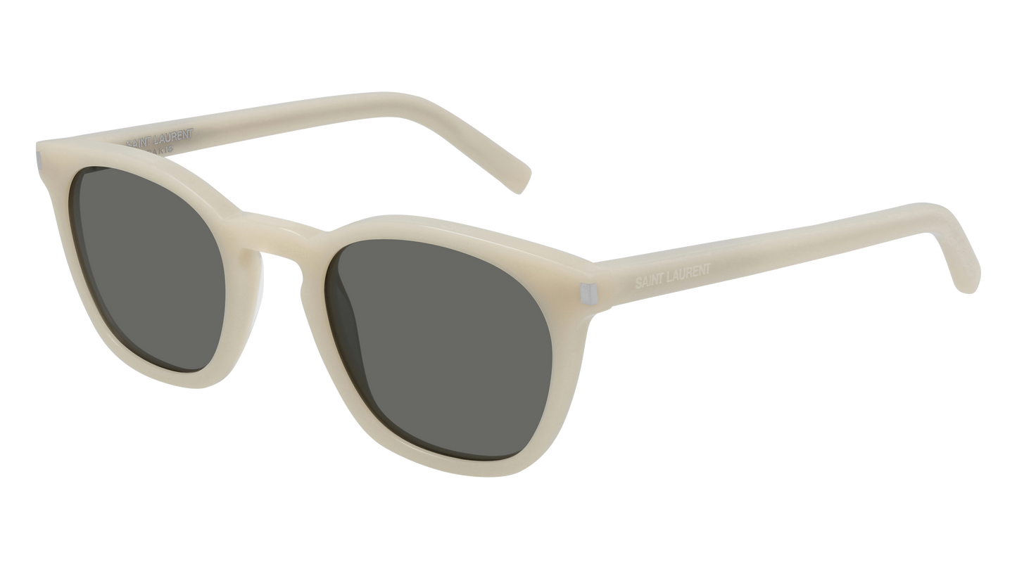 Saint Laurent Sunglass Unisex Ivory Ivory Grey