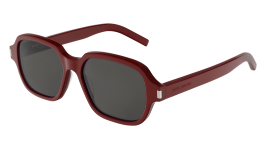 Saint Laurent Sunglass Unisex Red Red Grey