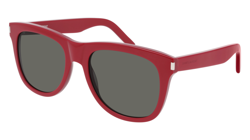 Saint Laurent Sunglass Unisex Red Red Grey