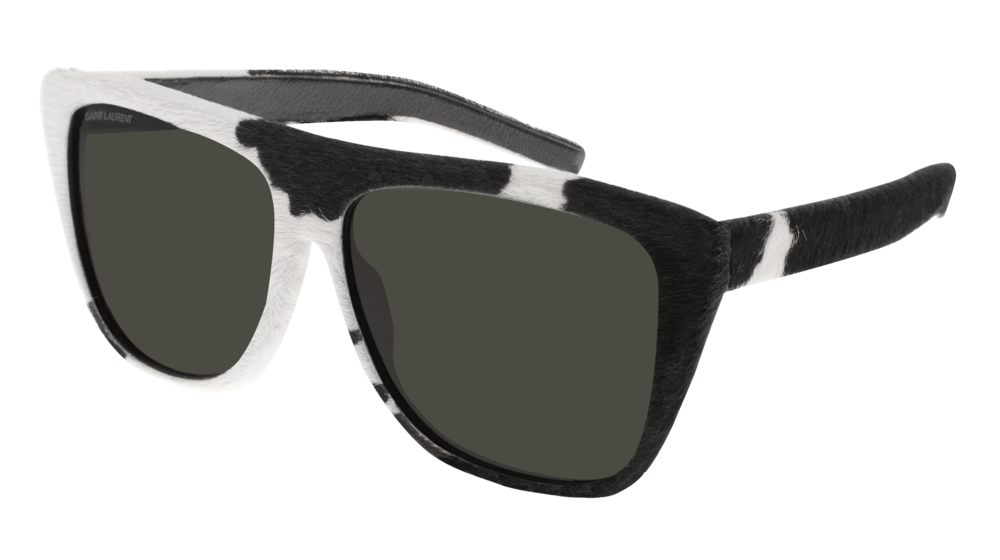 Saint Laurent Sunglass Unisex White Black Grey