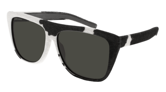 Saint Laurent Sunglass Unisex White Black Grey