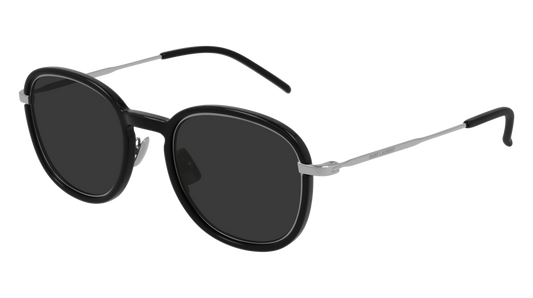 Saint Laurent Sunglass Unisex Black Silver Black