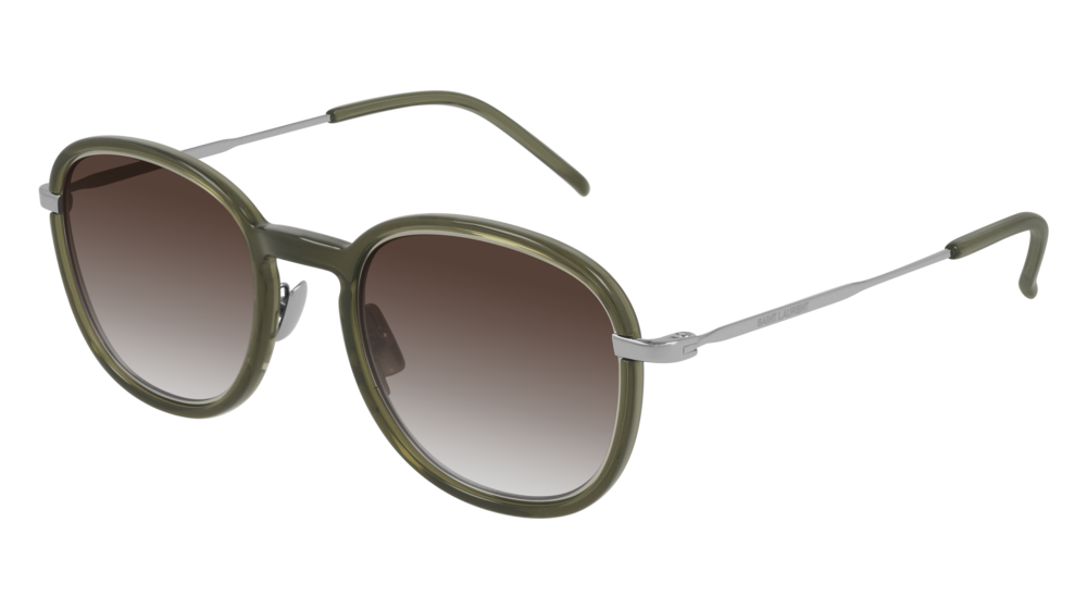 Saint Laurent Sunglass Unisex Green Silver Brown