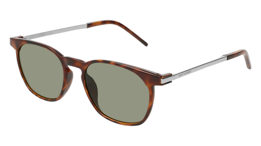 Saint Laurent Sunglass Unisex Havana Silver Green