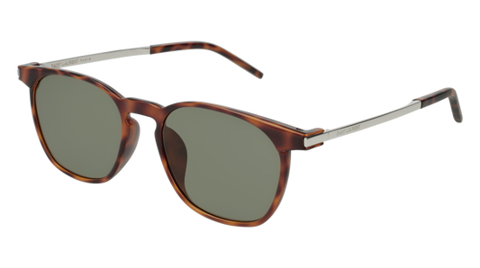 Saint Laurent Sunglass Unisex Havana Silver Green