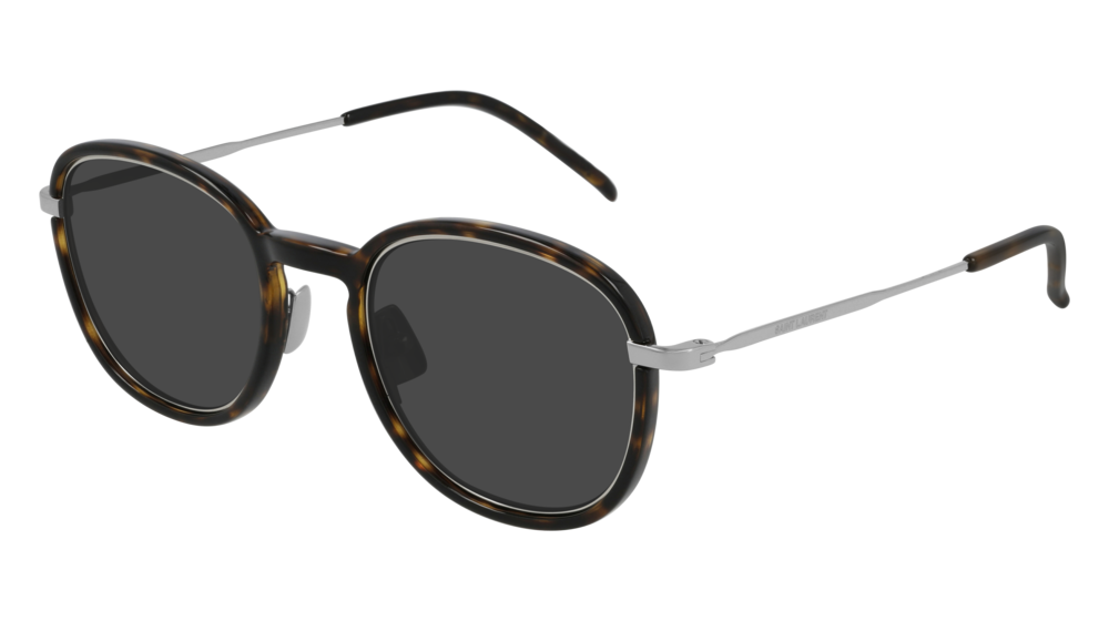 Saint Laurent Sunglass Unisex Havana Silver Grey