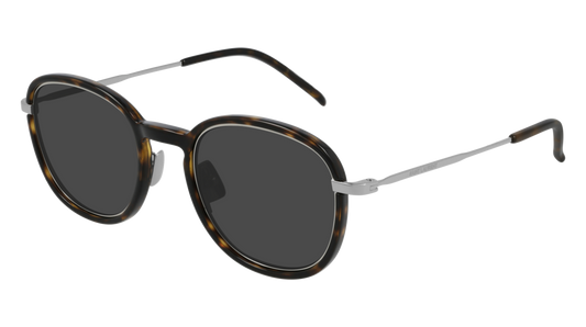 Saint Laurent Sunglass Unisex Havana Silver Grey