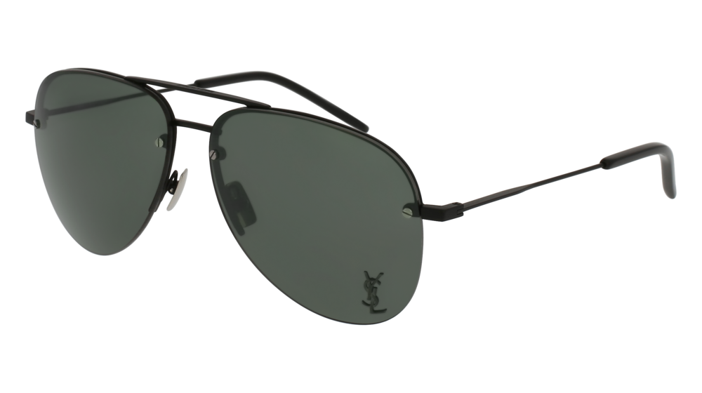 Saint Laurent Sunglass Unisex Black Black Grey