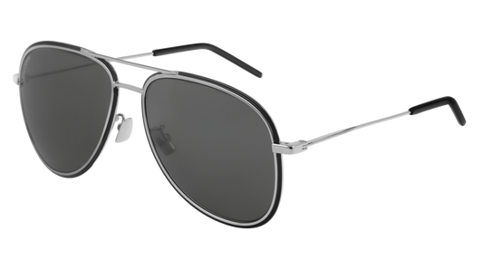 Saint Laurent Sunglass Unisex Black Black Grey