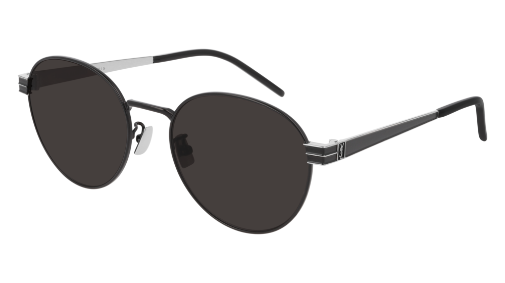 Saint Laurent Sunglass Unisex Black Silver Black