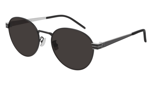 Saint Laurent Sunglass Unisex Black Silver Black