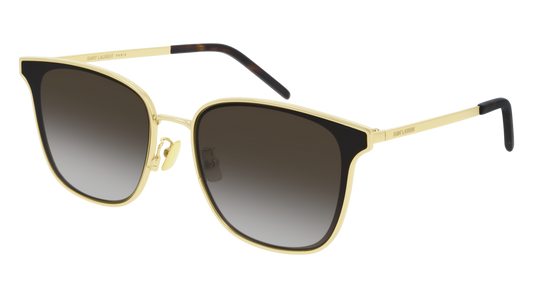 Saint Laurent Sunglass Unisex Gold Gold Brown