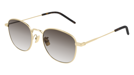 Saint Laurent Sunglass Unisex Gold Gold Brown